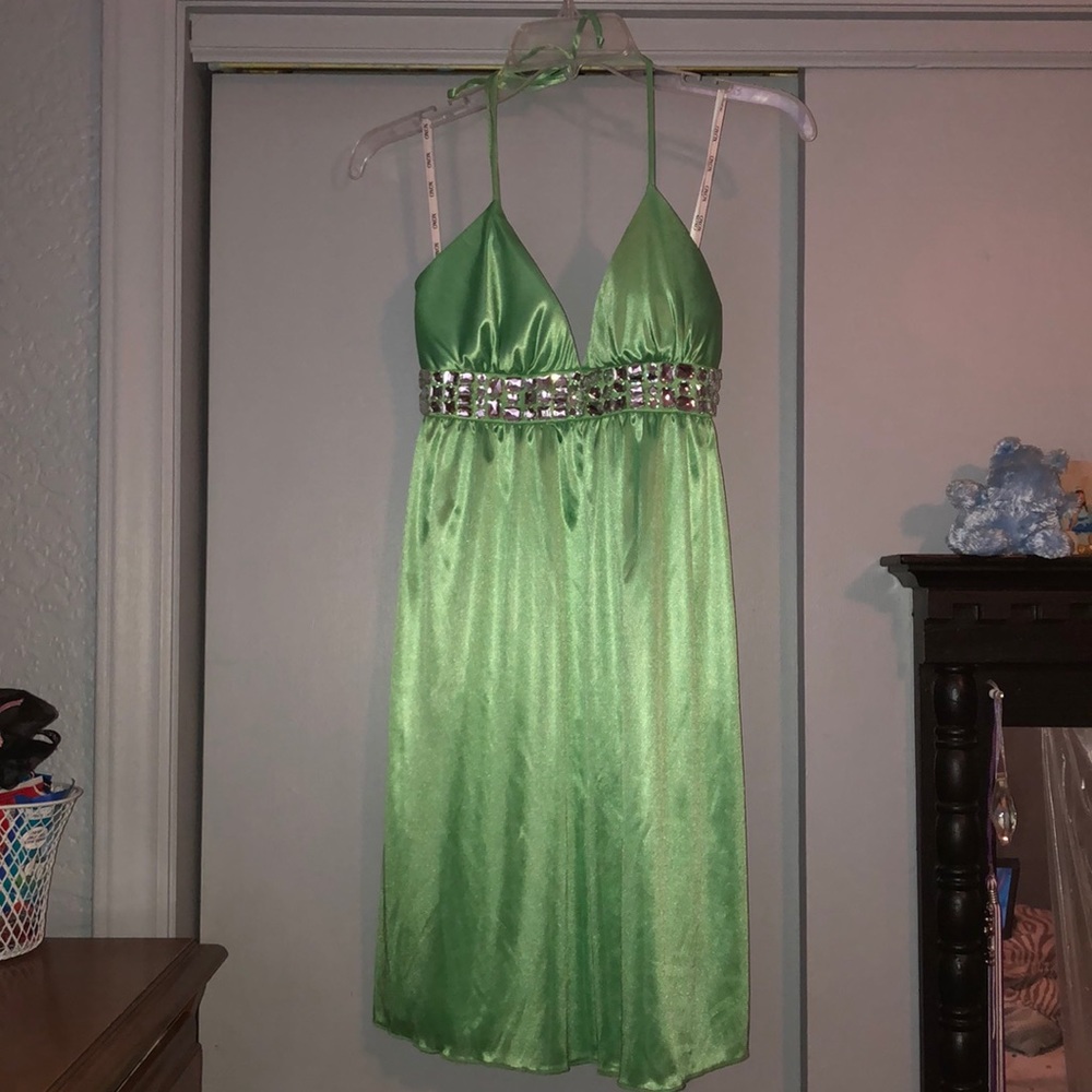 Short satin dress